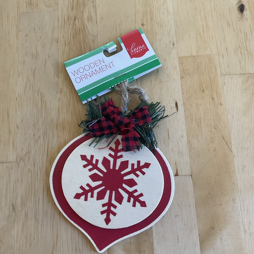 Christmas Snowflake Ornament Home Elements Holiday Style Approximately 4"